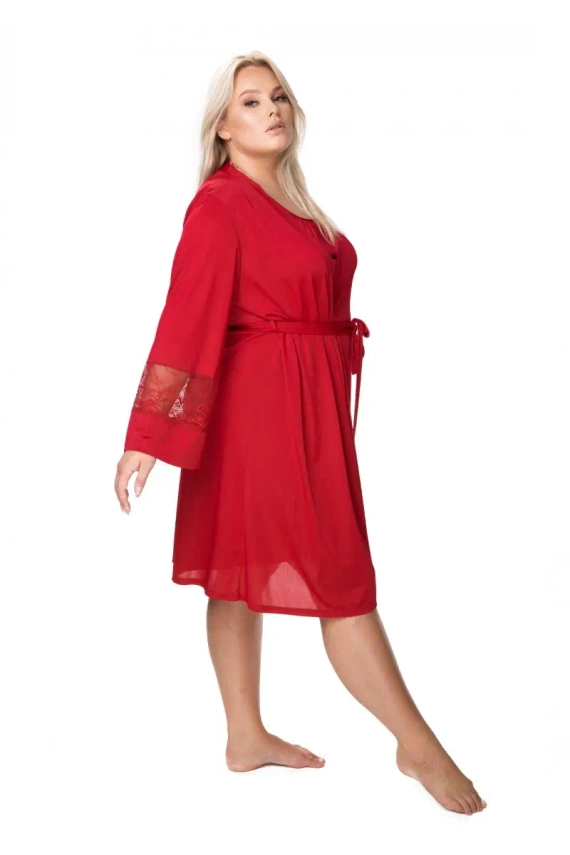 86375 Paula Szlafrok peniuar Mewa burgundowy