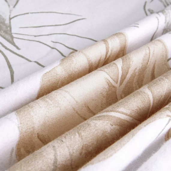 31505/2 Pościel flanelowa liście Darymex beżowy 