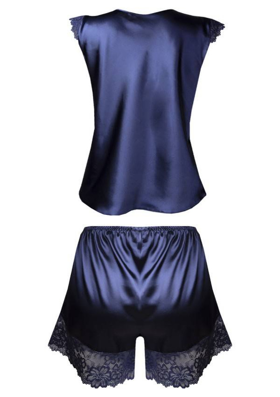 Skaylor Komplet Piżama Damska satynowa DKaren - granat 