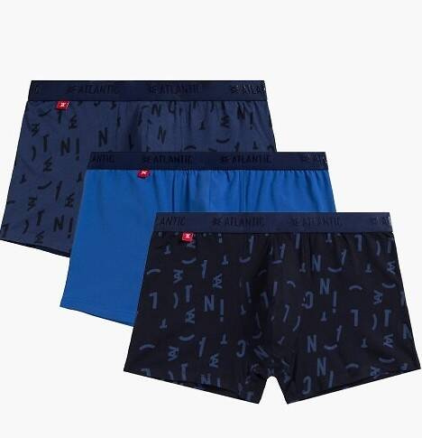 3MH-182 Bokserki męskie Atlantic - niebieski-granatowy