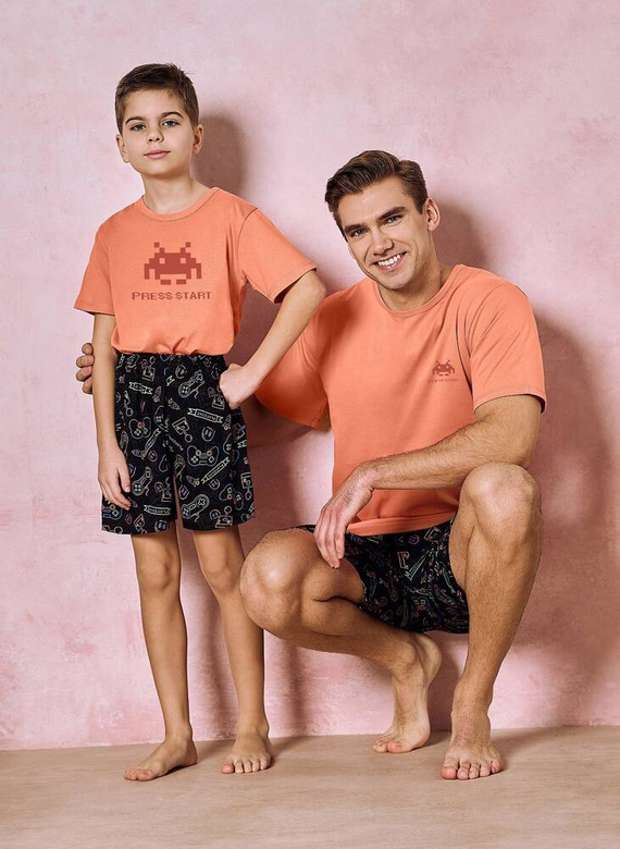 3198,3199 Tom piżama chłopięca Taro - pomarańczowy