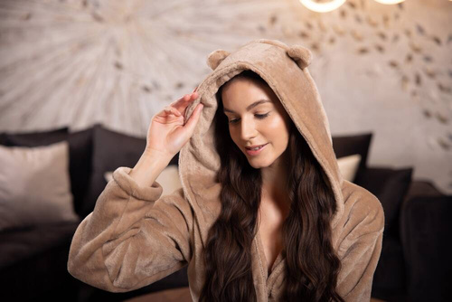 Teddy Szlafrok damski Momenti Per Me beige