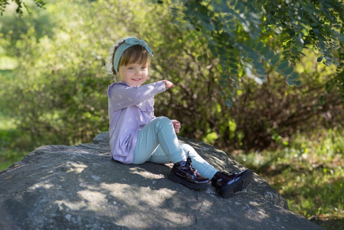  "My Garden" Tunika z marszczeniem PINOKIO - fiolet druk 