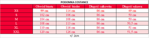 COSTANCE Podomka Szlafrok Damski Dkaren - biały