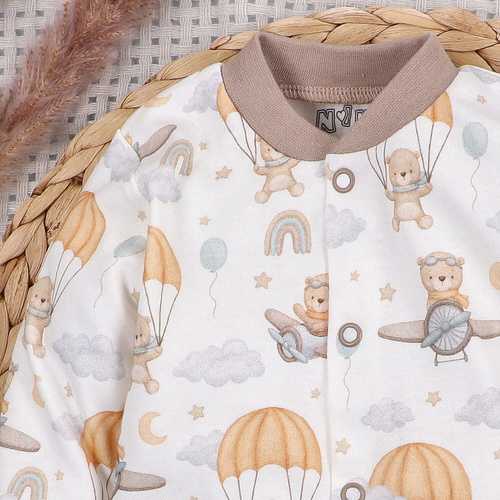 ABN-5510 Sky Journey Kaftanik niemowlęcy Nini – bawełna organiczna, zapięcie na napy