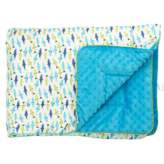 Papugi kocyk niemowlęcy Martex zielony