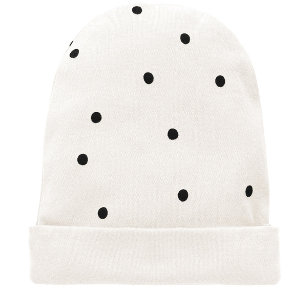 Tres Bien Czapka dla dziewczynki Pinokio - ecru groszki