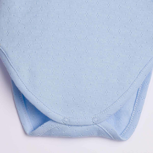 224041 Nicol Body Niemowlęce Niebieskie 100% Bawełna Ażurowa Basic