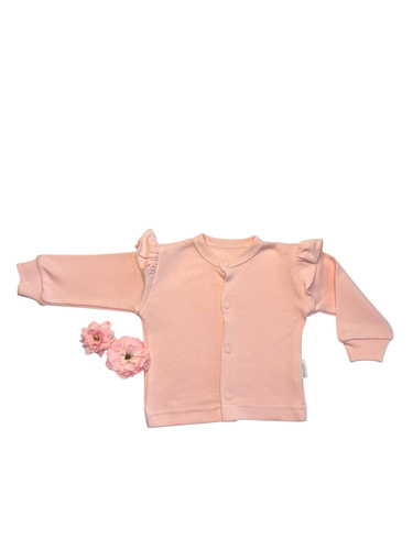 Kaftanik niemowlęcy dla dziewczynki Mamatti KA15010 – różowy, zapinany na napy