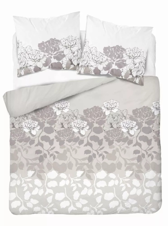 5090 B Home Satin Pościel satynowa kwiaty Detexpol beżowy 