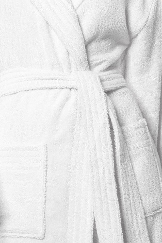 2102 Długi Szlafrok Damski Frotte L&L - biały 