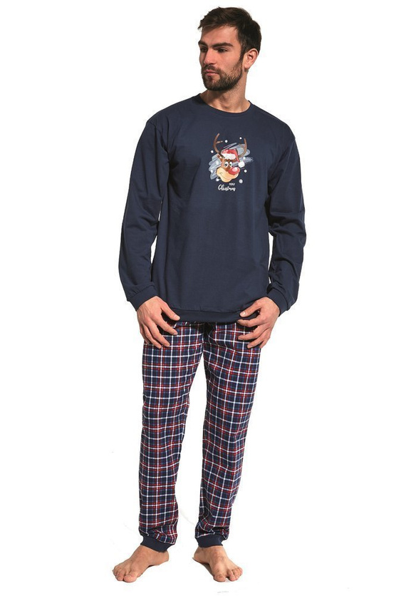 593/113 Reindeer Piżama Chłopięca Cornette - granatowy