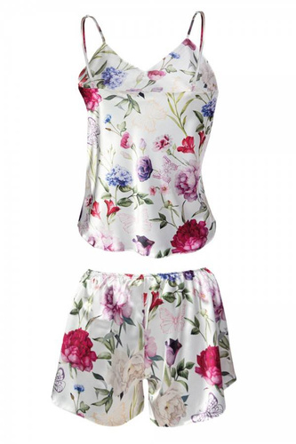 DK-KK Flowers Komplet piżama damska DKaren - 5 biały