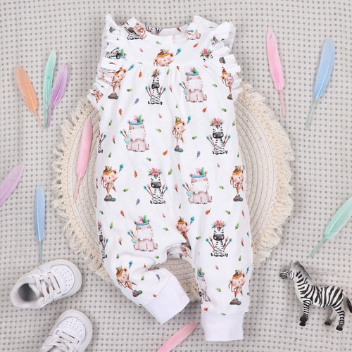 ABN-5537 Śpiochy niemowlęce Happy Animals Nini z bawełny organicznej – bezniklowe napy, hipoalergiczne, polska produkcja