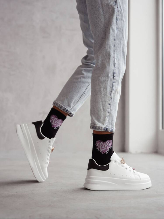 0200-148 I Like You Skarpety damskie Milena - czarny