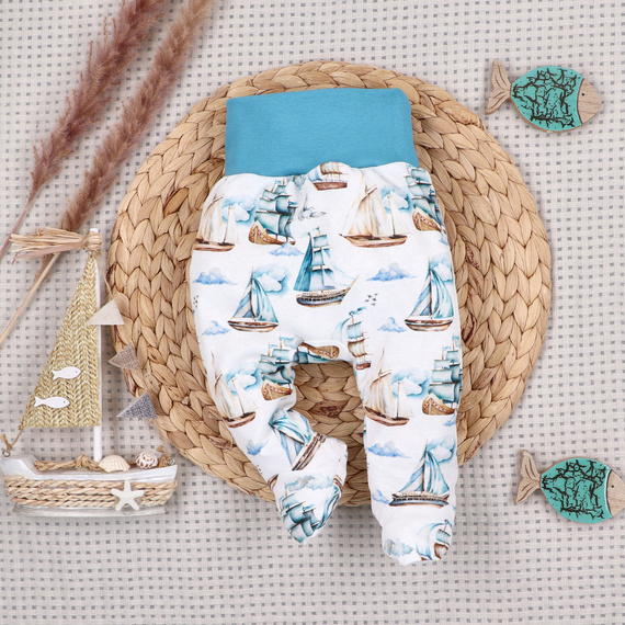 NINI ABK-0051/ZAG Ship komplet niemowlęcy 4-częściowy z bawełny organicznej 100%