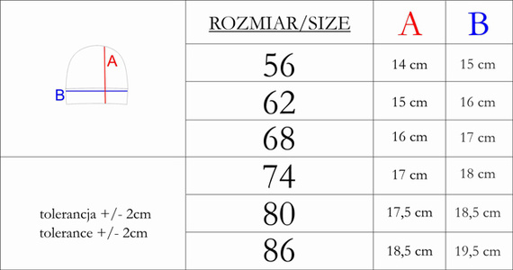 214054 Muki Czapeczka niemowlęca Nicol