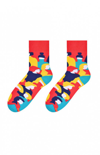 078 Nie do pary, Skarpety damskie More - 127 czerwony