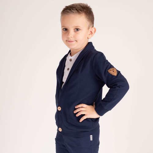 169553 Bluza dresowa marynarka "Mix" Nicol - granatowy