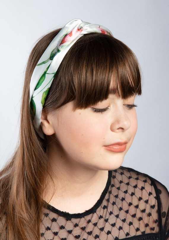 Opaska Flowers DKaren 03 biały