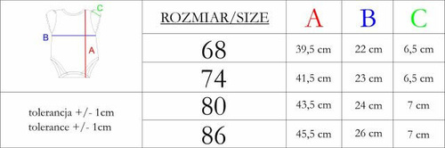 Nicol Hania 226093 Body Niemowlęce 100% Bawełna Kwiatki