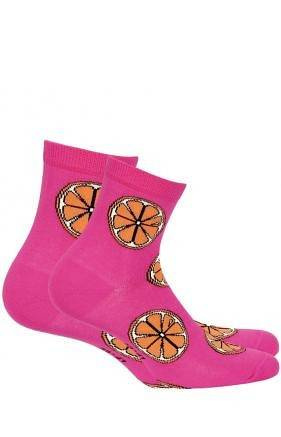 G84.01N Skarpety Damskie wzorowane  Gatta 269 pink
