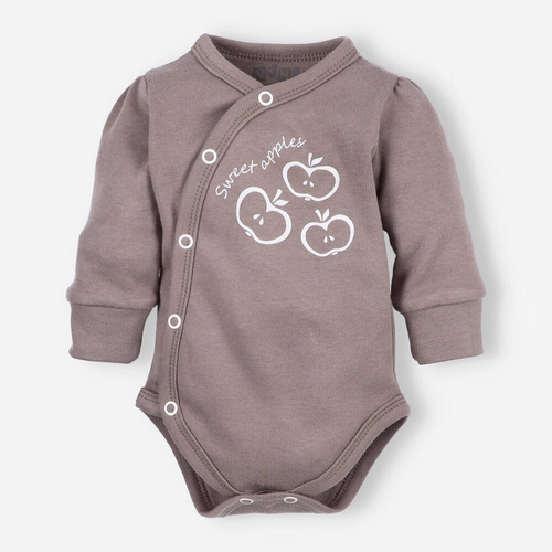 ABN-5293/CZE Happy Apples Body kopertowe z bawełny organicznej Nini brązowy