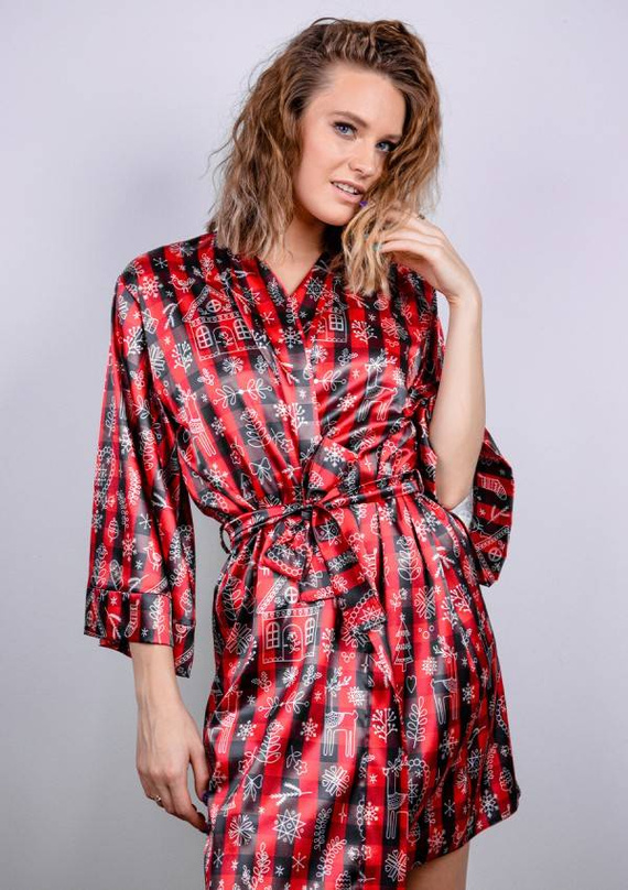 DK-P Christmas Podomka damska DKaren - czerwony 012