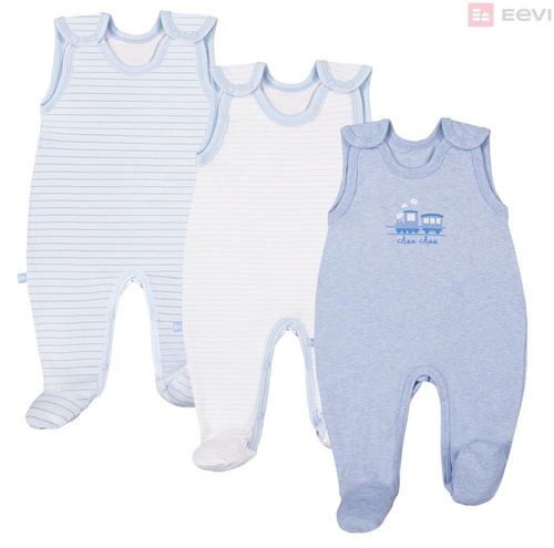 Śpioch bawełniany "TINY" Ewa Klucze- szary gwiazdki