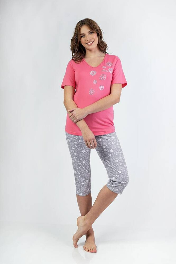 696  Piżama damska Regina -różowy