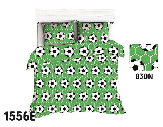 Pościel bawełniana 1288E koniki kwiatki biały