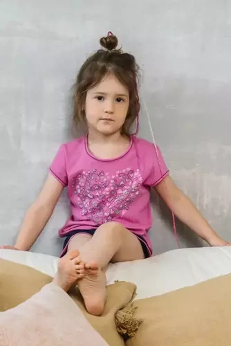 Ontega Piżama dziewczęca Italian Fashion - amarantowy/granatowy