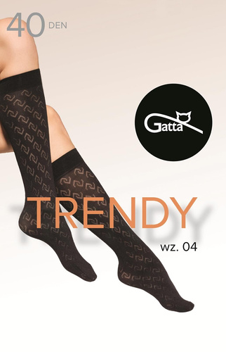 Podkolanówki Gatta Trendy 04 – 40 den, wzorzyste, eleganckie