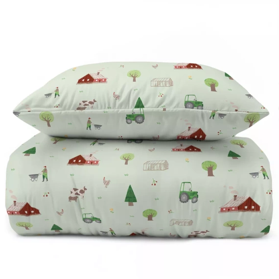 5441 A Farma Pościel dziecięca bawełniana Detexpol miętowy 