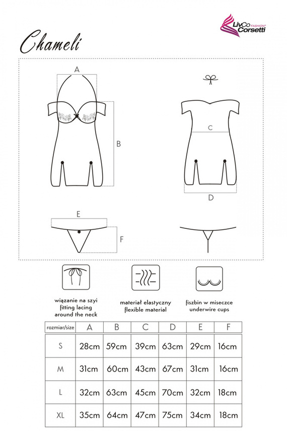 Chameli LC 13425 Komplet damski LivCo Corsetti Fashion