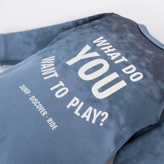 Jump Pajac niemowlęcy bawełniany Eevi - niebieski