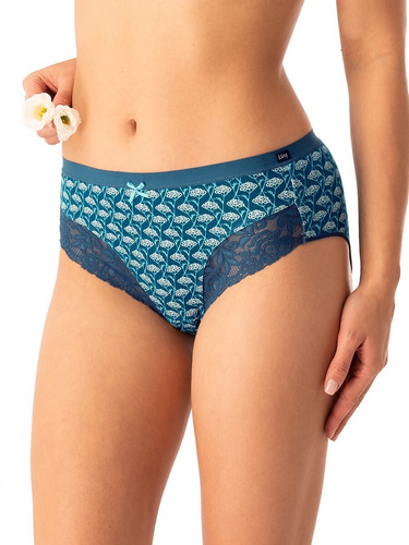 Figi damskie Key LPC 577 szmaragdowy – bawełniane, komfortowe, zestaw 2 sztuki