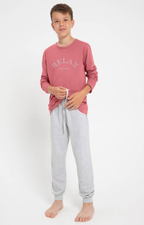 3090 Sammy piżama chłopięca Taro - śliwkowy