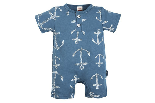 02226KRP "BLUE SEA" pajac letni, rampers Makoma paski