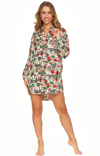 PDK4800-002 Koszula nocna Moraj -multicolor