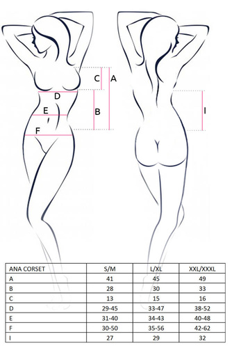 Ana Corset gorset damski Passion czarny