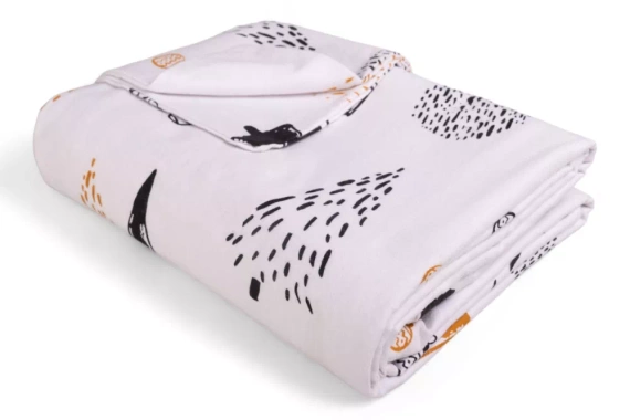 F-87 Pościel flanelowa świąteczna choinki bombki Matex biały