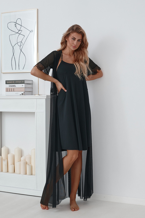 508 Koszulka nocna Lupoline- czarna