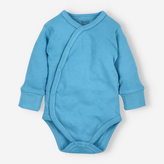 NINI ABN-3965 niebieskie Body Kopertowe Niemowlęce 100% Bawełna Organiczna