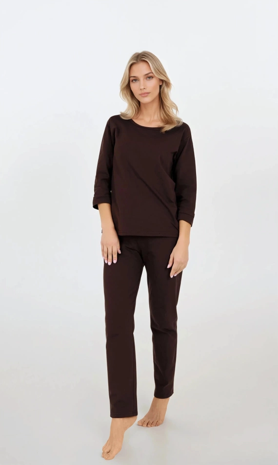 Bonjour Piżama damska Momenti Per Me espresso