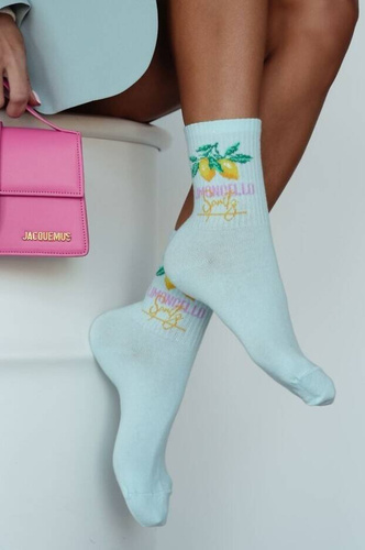 0200-152 Limoncello  Skarpety damskie Milena - miętowy