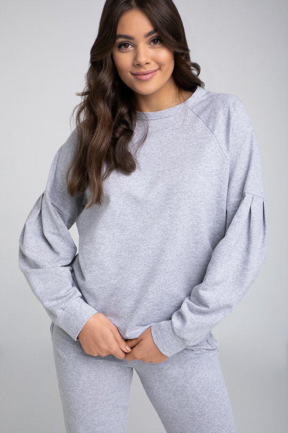 Parma Komplet Damski długi rękaw, spodnie Italian Fashion - szary