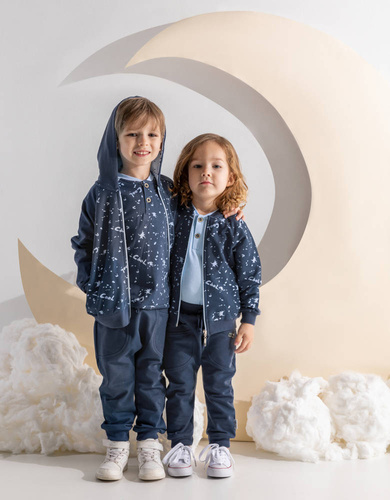 185273 Maks Bluza dresowa z kapturem Nicol - granatowy