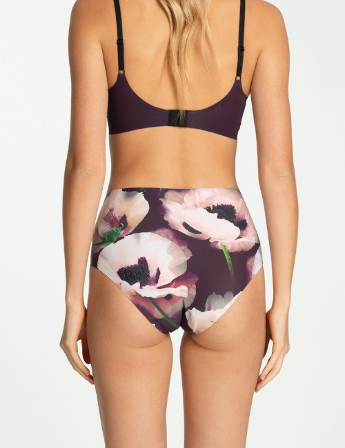 Velvet Bloom Simple Maxi Figi damskie Julimex – kwiatowy wzór, bezszwowe