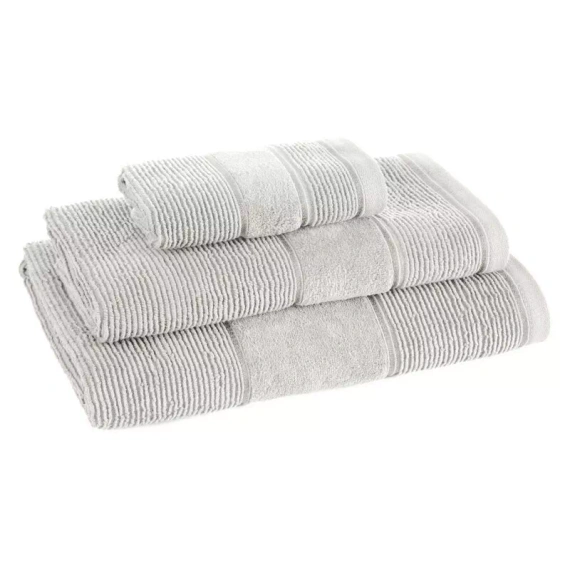 Komplet ręczników Emma Eurofirany srebrny 3 szt 30x50 50x90 70x140 500 g/m²
